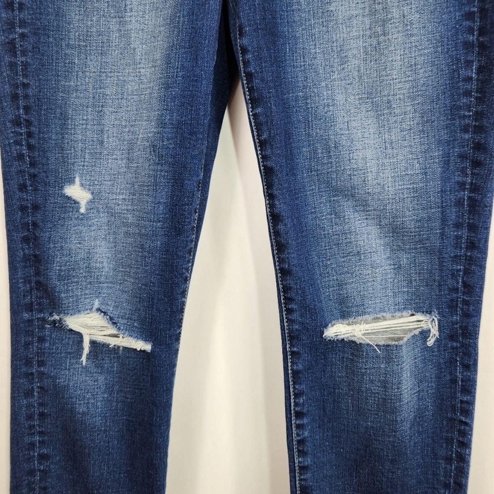 American Eagle Highest Rise Jegging Distressed Frayed Hem Super Stretch - 10R - Picture 4 of 9